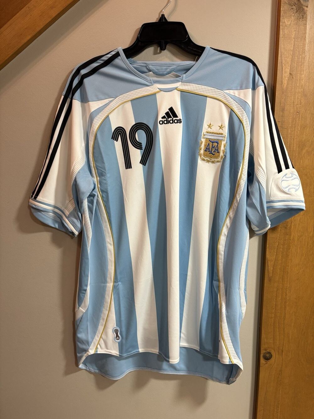 Adidas Argentina Messi #19 2006 Soccer Jersey Men's L NWT JN3708